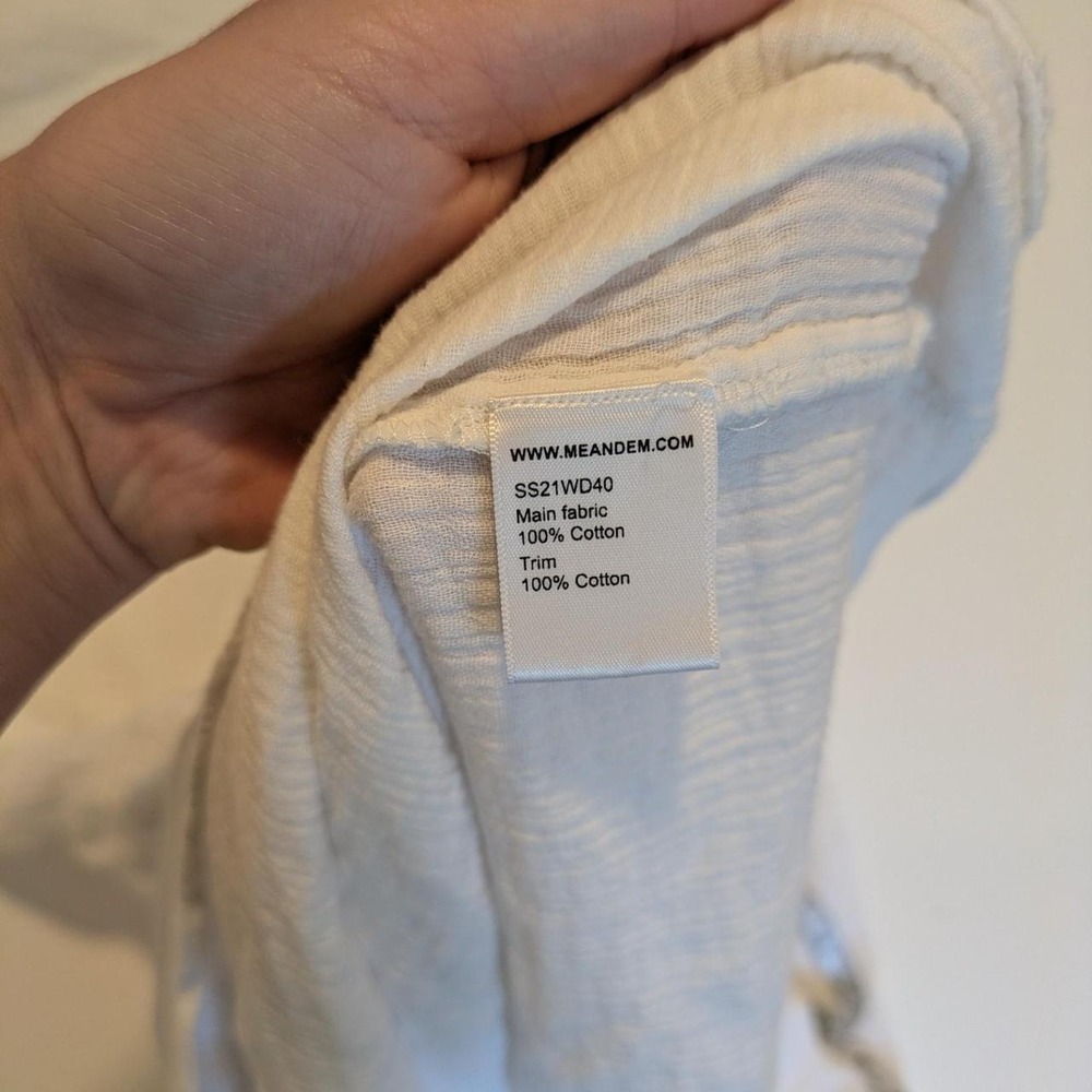 Me and Em Fit and Flare Dress 6 100% Cotton Gauze SS21WD40 White Beach Luxury - Picture 4 of 8